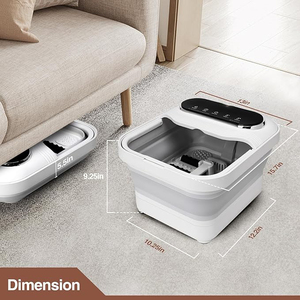 デジタルタッチ画面制御折りたたみ式手動フットバスマッサージャーペディキュアフットスパリラクゼーションとストレス解消ホワイト - Product Image 6