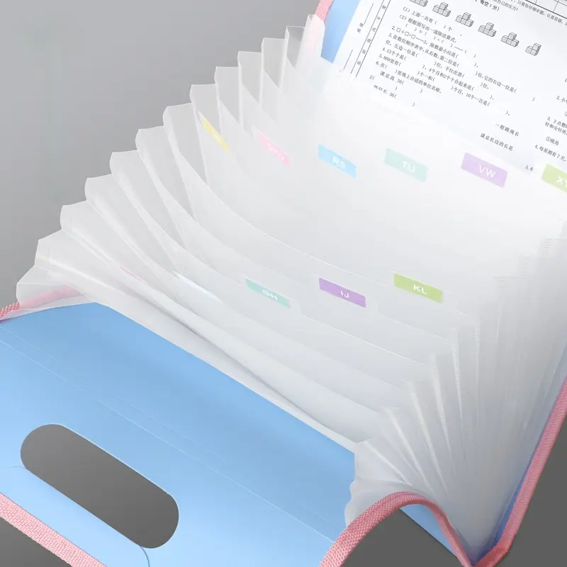 2022 Neue Creative Office File Bag Student Test papier ordner PP-Ordner A4