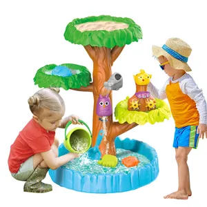 Brinquedo de verão para água, mesa para brincadeiras ao ar livre, acessórios e ferramentas, brinquedos de areia para aprendizagem da mesa