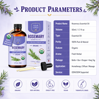 Minyak Esensial Rosemary Multi-Efek Perawatan Kulit Kepala Alami Herbal Bernutrisi Anti-Kusut untuk Pertumbuhan Rambut, Cocok untuk Semua Jenis Rambut