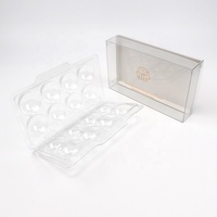 Plateau à paillettes pour bonbons au chocolat, emballage transparent pour animaux de compagnie, 8 unités, avec boîte en plastique