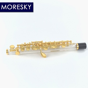 MORESKY <b>Piccolo</b> C Key Cupronickel Half-size <b>Flute</b> Gold Plated Body Material Transparent ABS Resin MPC-869 - Product Image 4