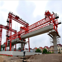 Grue portique à double poutre et double crochet, montée sur rail, capacité 100 tonnes