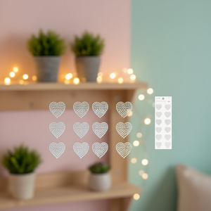 Adesivo Decorativo ILAN a Forma di Cuore con Strass Scintillanti 32cm - Product Image 2