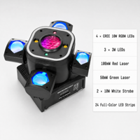 Projecteur de scène à tête mobile à quatre bras matriciel RGBW pour DJ, bars et événements