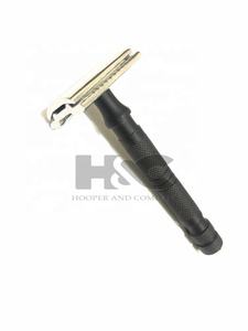 Maquinilla DE afeitar DE seguridad, maquinilla DE afeitar DE color negro mate con cabeza DE maquinilla DE afeitar cromada, logotipo personalizado disponible en Hooper y empresa - Product Image 5