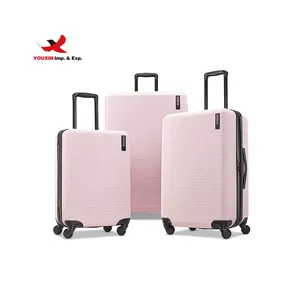 Expandable Hardside Safety Luggage with Spinner Wheels A Set Travel Suitcase
