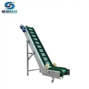 Customized Industry Powered Z Style Inclined Cleated Belt Conveyor System With Wave Edge