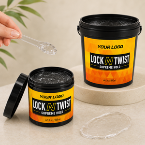 Gel fijador Lock N Super Hold Braid And Twist de 64 oz, gel para peinar el cabello a granel con aceite de árbol de té para aliviar la picazón del cuero cabelludo - Product Image 1