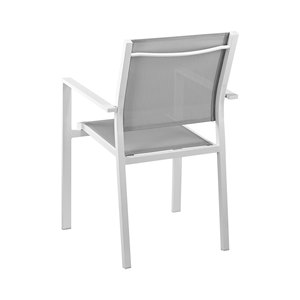 เก้าอี้สแตนเลสแบบซ้อนได้พร้อมผ้าเท็กซ์ไทล์ เก้าอี้กลางแจ้ง เก้าอี้สวน - Product Image 2