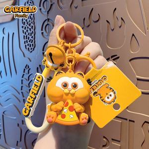 Llavero de goma auténtico para <span class=keywords><strong>Garfield</strong></span>, colgante bonito creativo para hombres y mujeres, regalo pequeño para bolso, llavero autorizado - Product Image 6