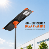 Lampadaire Solaire LED Tout-en-un 150W IP65 Étanche pour Extérieur, Nouvelle Conception, Longue Durée de Vie, Batterie LiFePO4