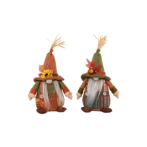 Autunno Decor Gnome autunno peluche fatto a mano elfo ornamenti svedesi con foglie d'acero