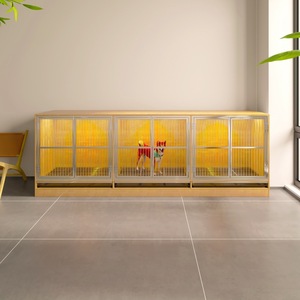 Vente en gros Grande <span class=keywords><strong>cage</strong></span> d'intérieur de luxe en bois massif pour chien et chat - Product Image 4