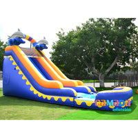 Toboggan aquatique gonflable en PVC Plato, couronne rose, princesse bleue, toboggan aquatique pour adultes avec location de fête en piscine, toboggan aquatique gonflable personnalisé