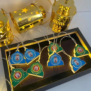 Guirlandes lumineuses DAMAI pour l'Aïd, 4,5 m, décorations du Ramadan, lanterne lune et étoile, pour l'extérieur et l'intérieur, fournitures de fête, faites à la main, durables, portables - Product Image 4
