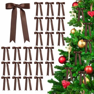 Noeuds <span class=keywords><strong>de</strong></span> ruban vintage pour <span class=keywords><strong>couronne</strong></span> <span class=keywords><strong>de</strong></span> Noël, artisanat, cadeaux, avec <span class=keywords><strong>attache</strong></span> torsadée pour guirlande, décoration intérieure, mariage, extérieur, intérieur - Product Image 1