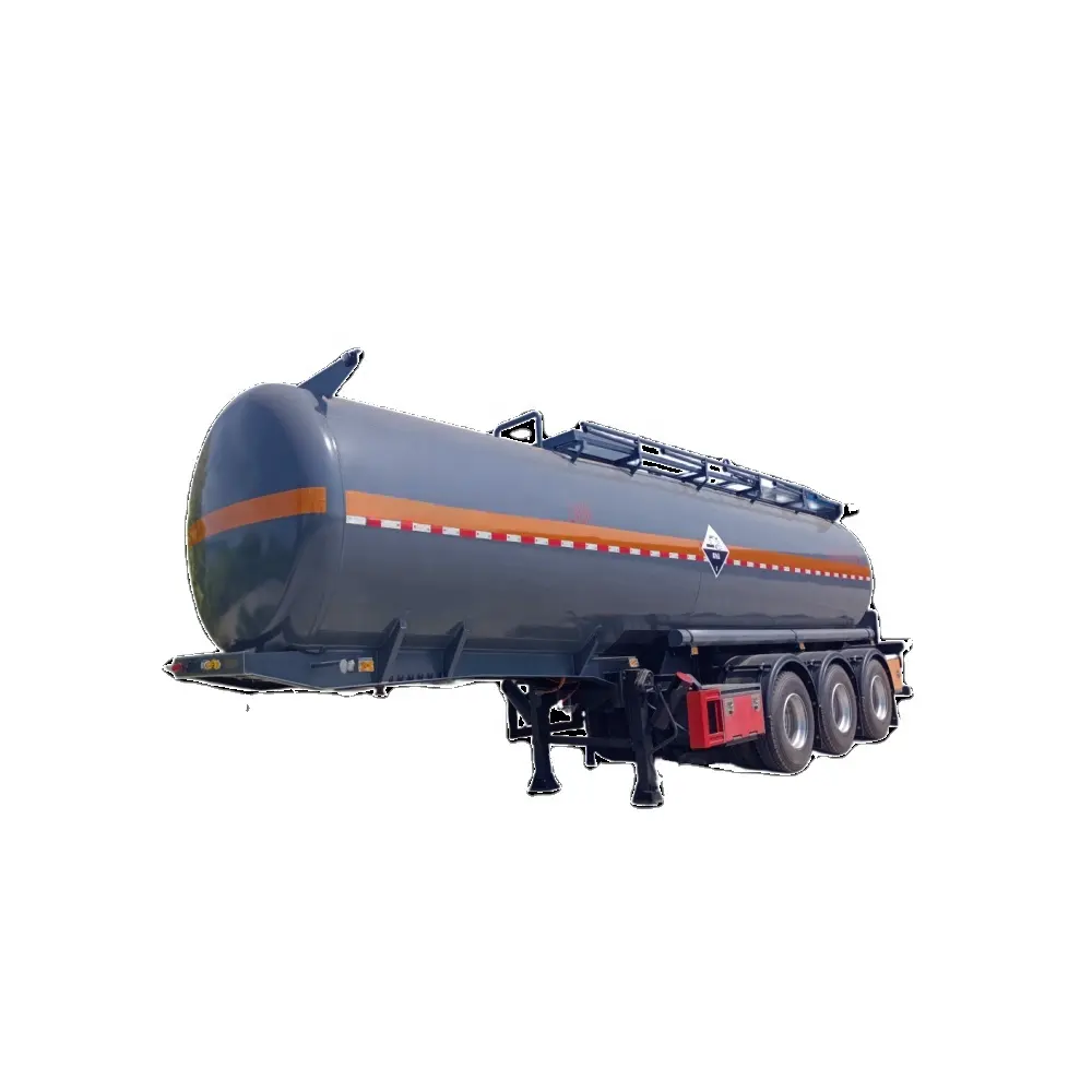 18-23 CMB 304 316 PE Steel Plastic Corrosive liquid 3 axle plastic lined chemical tanker trucks semi-trailer
