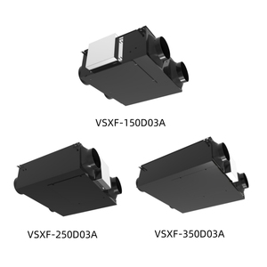 ระบบระบายอากาศการกู้คืนพลังงาน (ERV) เครื่องกรองฟอกอากาศแบบซักได้และ VSXF-250D03A ตัวแลกเปลี่ยนความร้อนทั้งหมด - Product Image 4