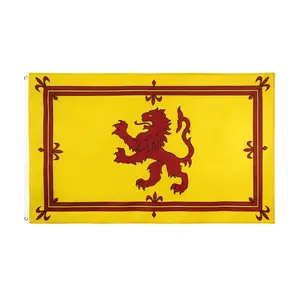 Ready to Ship 100% Polyester 3x5ft Stock Royal Scottish Scotland Rampant Lion Flag