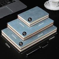 Promotion : Carnet de notes ligné personnalisé noir A5, couverture rigide en cuir PU, carnets pour étudiants