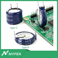 NYFEA NB5R5H- 5.5V Supercapacitor Tipe Tombol Serbaguna 0.1F-5F untuk Meter Gas, Air, dan Listrik