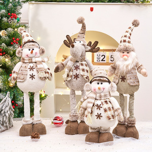 Décorations de Noël rétractables écologiques en forme de bonhomme de neige et de renne, emballées en sacs pour centres commerciaux - Product Image 1