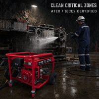 Nettoyeur Haute Pression à Eau Froide, Moteur Essence 16 CV 350 Bars 5000 PSI, Hydrolaveuse