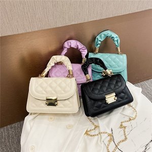 Quilted PU Women's Shoulder Bag <b>Small</b> Square Crossbody Purse Chain Strap Flap <b>Handbag</b> for Daily Use - Product Image 4