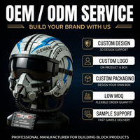 Kit de construction de casque de pilote, modèle de casque de pilote de chasse d'aviation, collection pour adultes, décoration, OEM ODM