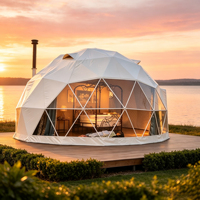 Cabane sphérique en PVC anti-moisissure et anti-humidité pour toutes les saisons, idéale pour le glamping en bord de lac ou en bord de mer toute l'année