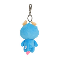 Porte-clés en peluche dragon bleu mignon de dessin animé, pendentif dragon en peluche doux, breloque de sac, accessoires pour porte-clés
