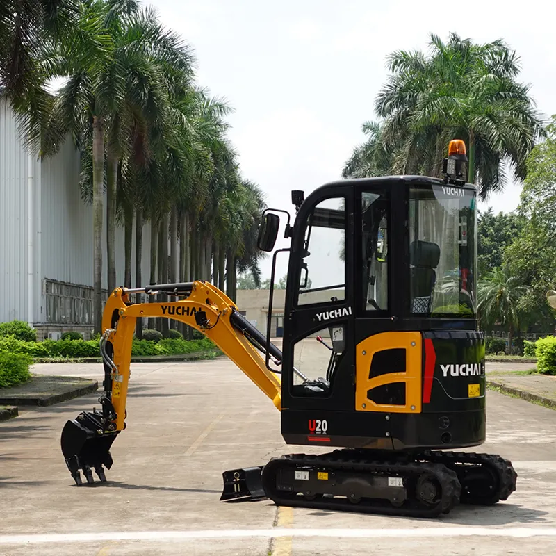 Miniexcavadora de 2,5 toneladas con orugas de goma o orugas de acero, la mejor excavadora China disponible con cabina cerrada