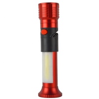 Lampe de poche LED COB 200 Lumen, tête pivotante avec Base magnétique, Zoom avant/arrière