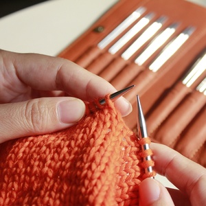 Lotus Yarns PAMIR Aiguilles circulaires interchangeables en acier inoxydable de qualité supérieure de 5 "<span class=keywords><strong>10</strong></span> paires Taille Ensemble de tricot à la main pivotant à 360 ° - Product Image 2