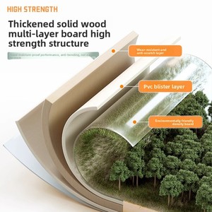 Hiện đại di động nhỏ vuông gấp bàn ăn gỗ rắn thiết kế mở rộng cho nhà cho thuê nhà hoặc gian hàng sử dụng - Product Image 4