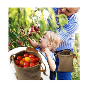 Sac de cueillette pliable en toile cirée, sac de rangement pour ceinture de randonnée, sac à outils à suspendre à la taille pour la cueillette des fruits - Product Image 2