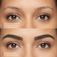 Teinture pour sourcils peel-off, marque privée, imperméable, haute pigmentation, longue tenue, séchage rapide, aspect naturel, pour tous types de peau