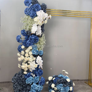 <span class=keywords><strong>NIKA</strong></span>-Arrangement floral pour mariage, bleu et blanc, fleur d'haleine et boule, rose, bleu et blanc - Product Image 2
