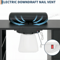 Meubles de salon durables, table de manucure multifonctionnelle, table à ongles de haute qualité, étagère à vernis à ongles noire, table avec tiroirs
