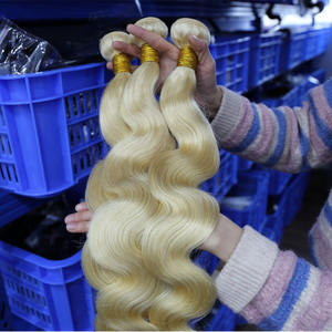 Ready to Ship Raw <b>Hair</b> Body Wave Honey Blonde #613 <b>Hair</b> <b>Extensions</b>,12 to 30 Inch Virgin <b>Hair</b> Weave 613 <b>Human</b> <b>Hair</b> Bundles Vendor - Product Image 4