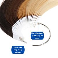 Échantillons de cheveux humains vierges brésiliens Remy, lisses, teintes naturelles, pour nuanciers de couleur de salon, 30 pièces, 8 pouces