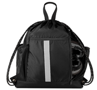 Sac à dos à cordon de serrage YOUK, sac à dos de sport avec compartiment pour chaussures et deux porte-bouteilles pour hommes et femmes
