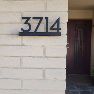 Nhà Máy Tùy Chỉnh Acrylic Nhà Số Dấu Hiệu Nổi Thép Không Gỉ Kim Loại Cửa Tấm Dấu Hiệu Địa Chỉ Số Cho Ngôi Nhà - Product Image 1