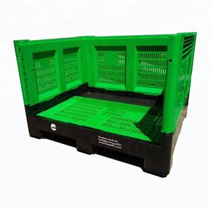 1200*1000*810mm büyük boy gıda sınıfı istiflenebilir hijyen ağır katlanabilir katlanabilir plastik palet kutusu taze meyve - Product Image 2