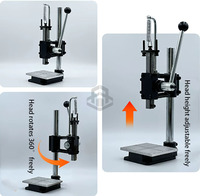 Machine de presse manuelle de bureau avec outils de poinçonnage de rechange pour le travail de poinçonnage et d'embossage du cuir