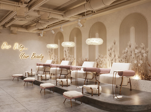 Proyecto de Renovación de Interiores de Salón de Belleza con Madera Sólida de Lujo y Suministro Completo de Muebles - Product Image 6