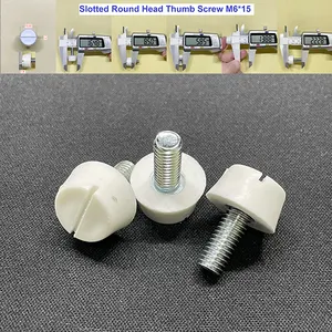 Round Head Thumb Screw Zinc-plated Carbon Steel M4 Thread Length 16mm Metal Iron Plastic Modern For Cabinet Furniture Leg