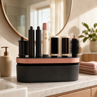 Kit de coiffure 6-en-1 avec ions négatifs, fer à boucler à température constante 1600W, ensemble multi-accessoires pour la maison et le salon