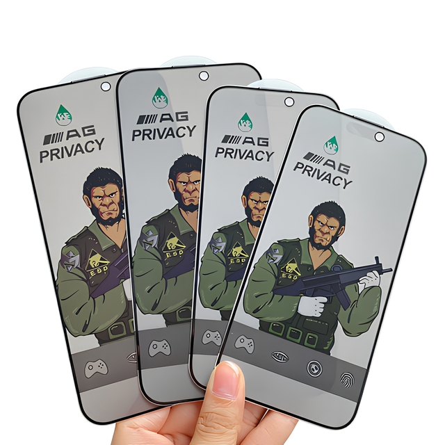 AG Privacy Matte Tempered Glass Screen Protector 9H Anti-Shock/Anti-Scratch/Anti-Fingerprint Compatible 16 17 Pro Max/15Promax